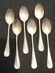PRATA  A. KRUPP BERNDOF- Seis colheres para café  em prata 90, da  renomada fabricante  austríaca de talheres, a ART. KRUPP BERNDOF.  Marcadas e contrastadas.