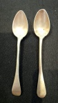 Par colheres para café em prata contrastada. Peso 32 g