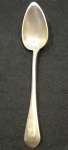 Prata Brasileira - Uma (1) antiga colher em prata 10 dinheiros,   teor 833 milésimos. Contrastada e monogramada. Séc XIX, peso 15 g e  Med 12 cm