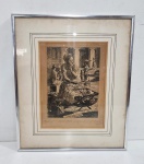 José Silveira DÁVILA (Florianópolis, Santa Catarina, 1924 - Rio de Janeiro, 1985 )Baiana - Água forte . Assinatura no canto inferior direito, datado de 1951 Mede 35.5 x 30 cm