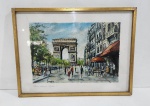 VARGAS - Gravura Francesa - com indicação manuscrita: Paris - Champs Elysées. Mede 30 x 40 cm