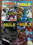 O Incrível Hulk, publicadas no início dos anos 90. As edições são as de números 100, 105, 107 e 108.