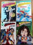 Super-Homem (1ª série). As edições são dos números 34, 37, 109 e 108, lançadas entre 1987 e 1993, e fazem parte de sagas importantes da DC Comics.