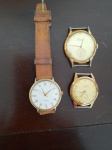 LOTE CONTENDO 3 RELOGIOS MASCULINOS - QUARTZ COM PULSEIRA - MINERVA E CLASSIC 17 RUBIS - SEM TESTES NO ESTADO CONFORME FOTO