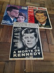 3 REVISTAS ANTIGAS TRATANDO SOBRE KENNEDY - NO ESTADO CONFORME FOTO