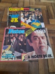 4 REVISTAS ANTIGAS TRATANDO SOBRE MORTE DE JK - NO ESTADO CONFORME FOTO