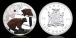 MOEDA ZÂMBIA - 1000 KWACHA 2014 - CUPRO-NIQUEL REVESTIDO DE PRATA - 26 GRAMAS - 40MM - FC - ESPECIES ANIMAIS AMEACADAS - LÊMURE RED RUFFED - REPLICA EM PERFEITO ESTADO CONFORME FOTOS