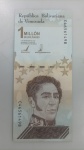 CEDULA VENEZUELA - 1 MILHAO DE BOLIVARES 2020 - FE - NO ESTADO CONFORME FOTOS
