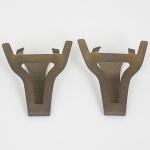 METAL, par (2) expositores para medalha com carimbo da Casa da Moeda, medindo 6,5 cm altura, vide foto.