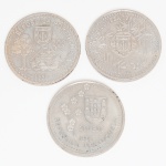 NUMISMÁTICA, Portugal, três (3) moedas comemorativas de 200 escudos, cunhadas em CuNi, sendo: Ilhas de Solor e Timor 1995; Taiwan 1996 e China 1996, todas em excelente estado de conservação, vide foto.