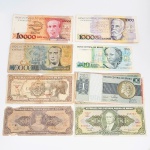 NUMISMÁTICA, Brasil, República, quase trinta (-30) cédulas de diversos períodos, padrões monetários, valores e estados de conservação, CAÇA AO TESOURO, vide foto.