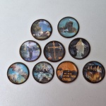 Lote de Bottons com tema religioso. Peças no estado da foto. 