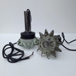 Maravilhosa dupla de luminárias pendentes - lustres vintage, anos 70  Wortmann & Filz. Vidro e metal. Peça no estado da foto, sem testes de funcionamento.