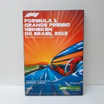 FÓRMULA 1 GP, oportunidade única! Poster enquadrado do Grande Premio HEINEKEN 2018. Em ótimo estado. Medida 41x59cm