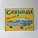 Placa Retro de tema Carro, em metal, Original GENERAL MOTORS TRADEMARKS.  Peça no estado das fotos.