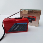 Rádio Toca Fitas portátil, STEREO lindo vermelho, modelo RC 8811H. Peça no estado das fotos, sem testes de funcionamento.