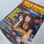 POSTER de Divulgação decorativo PULP FICTION. Medida 60x42cm. Peça no estado das fotos.