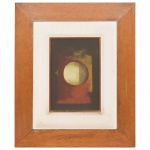 SCLIAR. Carlos.(Santa Maria, 21 de junho de 1920  Rio de Janeiro, 28 de abril de 2001): "Frutas". Vinil encerado sobre tela. Assinado e datado 1979 no CID. Verso datado, assinado, intitulado e localizado Cabo Frio. Medidas da tela: Alt.: 27 x Comp.: 18 cm.