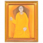 Elza Oliveira de Souza (Recife, PE, 1928  Rio de Janeiro, RJ, 2007), conhecida como Elza O. S.). Sem título. Óleo sobre tela. Assinado no CIE. Medidas: