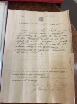 Carta Patente da promoção ao posto de 2º Tenente da Reserva - arma de Cavalaria, concedido ao Aspirante a Oficial Oswaldo de Lia Pires, datada de maio de 1947 e assinada pelo ex-presidente da República do Brasil -  Eurico Gaspar Dutra. Acompanha histórico de aluno do Curso de Cavalaria feito no CPOR/POA no ano de 1942.