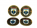 MILITARIA, quatro (4) medalhas confeccionadas em bronze da BATERIA DE COMANDO DE ARTILHARIA DO EXÉRCITO, URUTU, BIA C/ CMDO ART EX, BRASIL, parte traseira com proteção em resina translucida, medindo 5cm de diâmetro.