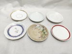 Lote de 6 pires de café em porcelana. Medindo o maior 11cm de diâmetro.