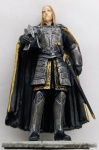 Miniatura Irolas em Minas Tirith - Coleção Senhor dos Anéis (Eaglemoss) Figura detalhada capturando o personagem com sua armadura completa de Gondor, capa preta com detalhes dourados e segurando seu capacete característico.
