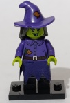 Bruxa Louca (Wacky Witch), integrante da Série 14 das Minifiguras Colecionáveis da LEGO (Monstros), lançada em 2015  LEGO Minifigures Series 14 - Wacky Witch (col214).
