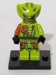 Lasha (Rebooted), um vilão da tribo de serpentes Venomari, da linha Ninjago. Lançado originalmente no conjunto LEGO Juniors 10722: Snake Showdown (Confronto de Serpentes), em 2016.