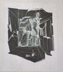 Maria Bonomi, Na Janela, gravura, tiragem 18/50, 80x70cm, 1983, sem moldura, necessita de limpeza