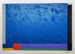 Eduardo Sued, Geométrico Azul,  gravura, tiragem 31/100, necessita de limpeza, sem moldura, 50x70cm