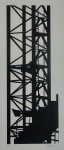 Kleber Ventura, Torre, gravura, tiragem PI 4/4, 70x30cm, sem moldura