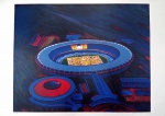 Peticov, Maracanã, gravura, tiragem 85/150, datado de 2014, 70x100cm, sem moldura