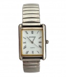 MONDAINE - Relógio de pulso Mondaine, vintage, anos 80, pulseira em metal cromado. Funcionando. Medida do visor 3 cm..