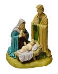RELIGIÃO - Sagrada família em resina - 13x10x09 cm.