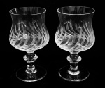 Par de taças em cristal lapidado para aperitivo - 12,5x6,5 cm - Perfeito Estado.