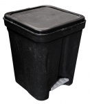 Cesto de lixo em polipropileno - 32x26x29 cm - com desgastes eriscosdouso.