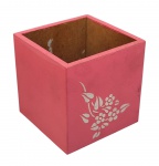 Cachepo em mdf pintado - 10x10x10 cm.