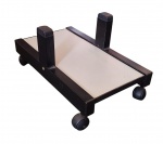 Suporte para CPU em metal com rodízios - 22x45x26 cm.