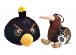 Lote composto por 2 pelúcias - sendo 1 Angry Birds 13x12x12 cm - e 1 passaro Kiwi 10x06x09 cm - um deles na etiqueta - bem conservado.