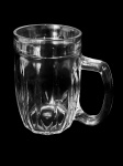 Caneca de chopp em vidro prensado - 11,5x11 cm.