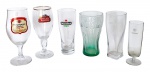 Lote composto por 6 peças promocionais em vidro - sendo 3 taças 18x03 cm as maiores e 14x04 cm a menor - e 3 copos 16,5x6,5 cm a maior e 15x08 cm o menor.