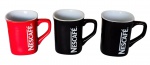 NESCAFÉ - Lote composto por 3 canecas em porcelana - 08x09 cm.