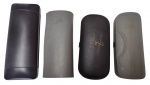 Lote composto por 4 cases para óculos em plástico rígido - 04x16x06 cm a maior 03x16x07 cm o menor.