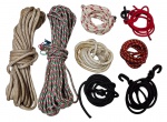 Lote composto por 8 cordas - sendo 4 delas aranha de prender - 15,9M a corda maior e 147 cm a aranha.