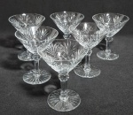 FRATELLI VITA - Anos 50 Conjunto de 6 taças de champagne em delicado e bem lapidado cristal. Med. 12 cm