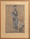 PABLO PICASSO (1881-1973) - Litografia colorida e stencil (Técnica Jacomet), original, anos 60. Assinada na chapa no canto inferior esquerdo, gravada e publicada por Daniel Jacomet em Paris, a partir da obra "YOUNG BOY IN BLUE SUIT". Mancha: 48 x 32 cm. Folha: 62 x 48 cm, 65.5 x 50 cm no total  ---- https://place-des-arts.com/en/artist/Pablo-PICASSO/WXcrLpPB9jRMYgHN5/Saltimbanque/HTnFgyKrxyYYruoA7 ------https://auctions.leski.com.au/lot-details/index/catalog/579/lot/187151/PABLO-PICASSO-Spain-1881-1973-Young-Boy-In-Blue-Suit-lithograph-signed-in-plate-lower-left-48-x-32cm-70-x-54cm-overall ------- https://place-des-arts.com/en/artist/Pablo-PICASSO/WXcrLpPB9jRMYgHN5/Saltimbanque/HTnFgyKrxyYYruoA7 ---------https://www.mutualart.com/Artwork/Juggler-with-Still-Life/D01440110EA682B7CB2569B7B8E6EDD9 ---------https://www.plazzart.com/en_NL/buy/post-war-modern-art/pablo-picasso-after-mother-and-child-signed-lithograph-472523  --------