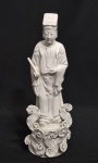 Escultura em porcelana Blanc de Chine. Med. 25 cm.