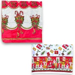 PENA VERDE - CONJUNTO DE TOALHAS DE MESA, DECORAÇÃO NATALINA RICAMENTE POLICROMADA COMPOSTO POR DUAS PEÇAS, SENDO: UMA EM PLÁSTICO IMPERMEÁVEL, MEDINDO 1,35 X 1,35 CM E UMA EM TECIDO POLIÉSTER, MEDINDO 1,90 X 1,40 CM. TRATA-SE DE PEÇA SEMINOVA, PODENDO APRESENTAR SINAIS DE USO, MARCAS DO TEMPO, DESGASTES NATURAIS, PEQUENAS IMPERFEIÇÕES, RESTAUROS, REPAROS E/OU OUTRAS CARACTERÍSTICAS PRÓPRIAS DE SUA NATUREZA, USO E ESTADO DE CONSERVAÇÃO, NÃO SENDO TAIS ASPECTOS, POR SI SÓ, MOTIVO PARA DESCLASSIFICAÇÃO, CANCELAMENTO OU QUESTIONAMENTOS POSTERIORES, DEVENDO O ARREMATANTE CONSIDERAR TAIS CONDIÇÕES PREVIAMENTE À OFERTA E ARREMATAÇÃO.