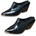 ANIMALE - SAPATO, MODELO MULE, ESTILO COUNTRY, CONFECCIONADO EM COURO, COR PRETA, SALTO 9, TAMANHO 35. TRATA-SE DE PEÇA SEMINOVA, PODENDO APRESENTAR SINAIS DE USO, MARCAS DO TEMPO, DESGASTES NATURAIS, PEQUENAS IMPERFEIÇÕES, RESTAUROS, REPAROS E/OU OUTRAS CARACTERÍSTICAS PRÓPRIAS DE SUA NATUREZA, USO E ESTADO DE CONSERVAÇÃO, NÃO SENDO TAIS ASPECTOS, POR SI SÓ, MOTIVO PARA DESCLASSIFICAÇÃO, CANCELAMENTO OU QUESTIONAMENTOS POSTERIORES, DEVENDO O ARREMATANTE CONSIDERAR TAIS CONDIÇÕES PREVIAMENTE À OFERTA E ARREMATAÇÃO.